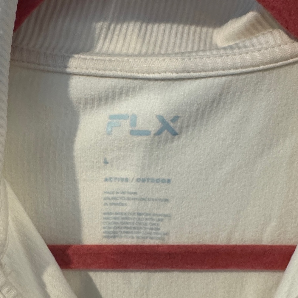 Athletic Cream Zip-Up Long Sleeve Women's Top - Picture 2 of 4